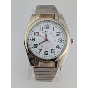 George Watch Men 37mm Case Two Tone Stretch Band- New Battery